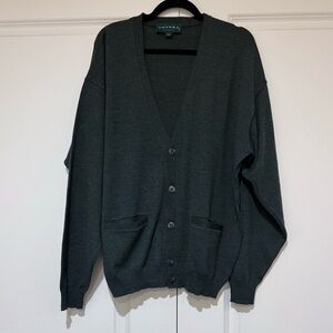 Tundra Canada Hunter Green 💯% Merino Wool Cardigan Sweater NWOT